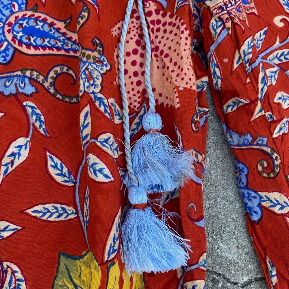 Anthropologie Floral Paisley Boho Casual Pants - Picture 3 of 8